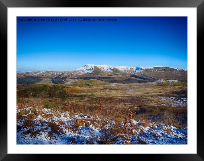 Dumgoyne hill and the Campsies from Queens View Framed Mounted Print by yvonne & paul carroll