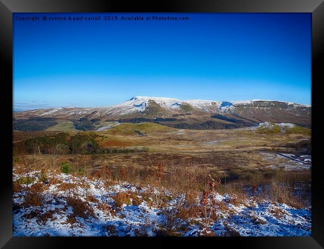 Dumgoyne hill and the Campsies from Queens View Framed Print by yvonne & paul carroll