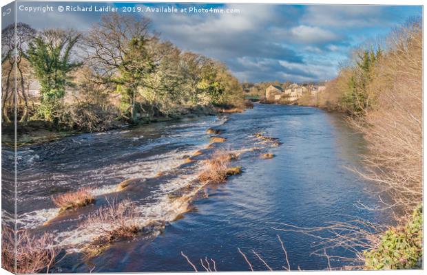 The River Tees from The Demesnes, Barnard Castle Canvas Print by Richard Laidler