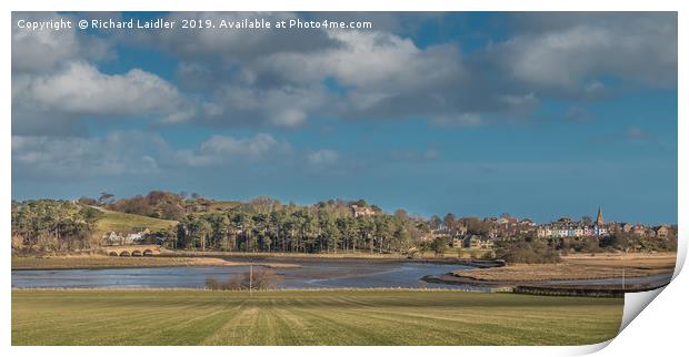 Alnmouth Village and Aln Estuary, Northumberland Print by Richard Laidler