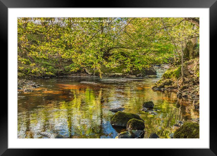 Tranquil Pool on Thwaite Beck, Swaledale Yorkshire Framed Mounted Print by Richard Laidler