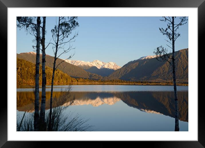 on Lake Haupiri Framed Mounted Print by Peter Righteous