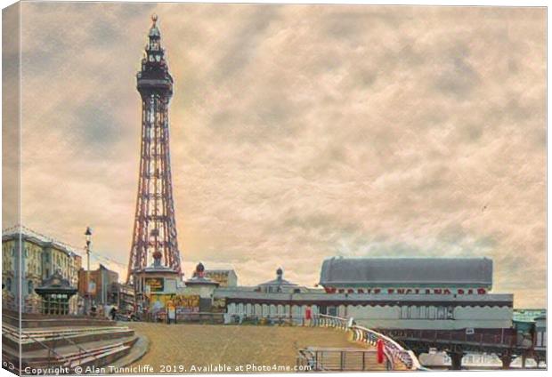 Blackpool tower Canvas Print by Alan Tunnicliffe