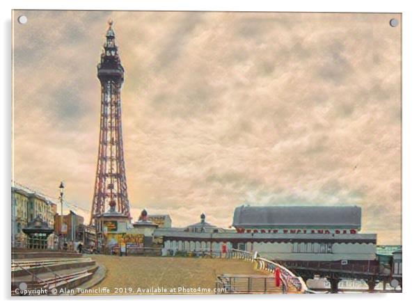 Blackpool tower Acrylic by Alan Tunnicliffe