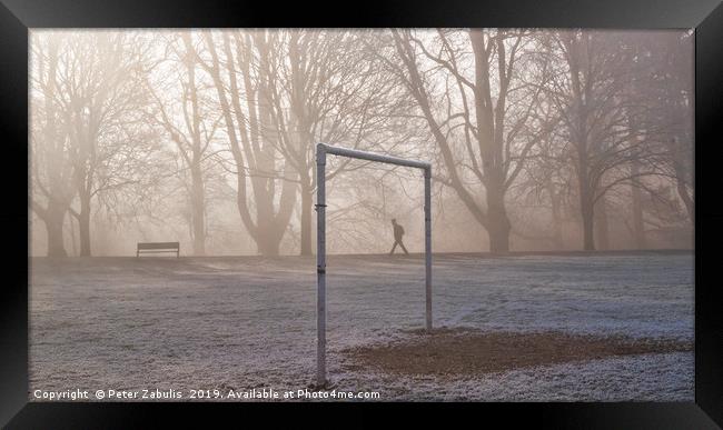Goal Posts Framed Print by Peter Zabulis