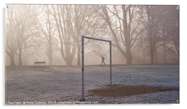 Goal Posts Acrylic by Peter Zabulis