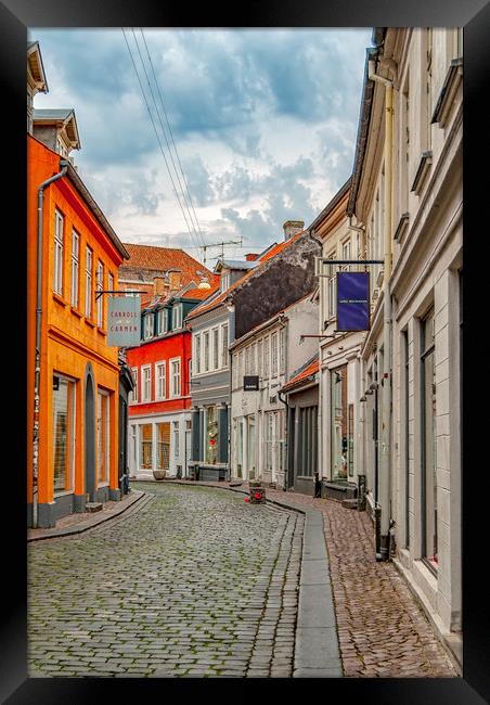 Aarhus Street Scene Framed Print by Antony McAulay