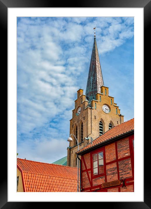 Halmstad Church from Gamla Stan Framed Mounted Print by Antony McAulay