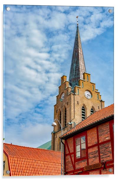Halmstad Church from Gamla Stan Acrylic by Antony McAulay