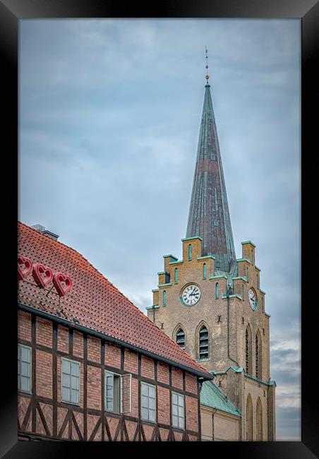 Halmstad Church from Old Town Framed Print by Antony McAulay