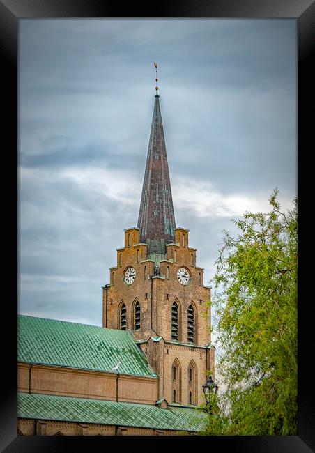 Halmstad Church Spire Framed Print by Antony McAulay