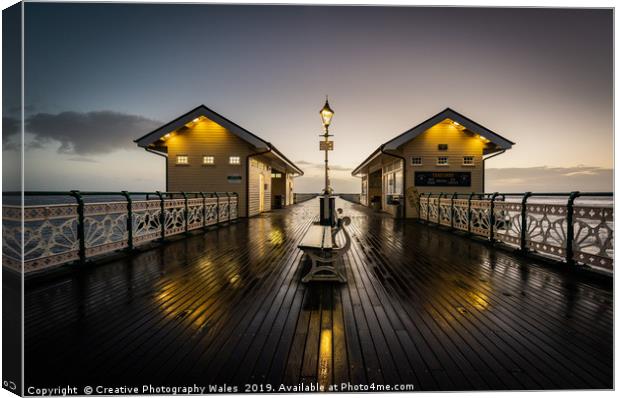 Penarth Pier at Dawn Canvas Print by Creative Photography Wales