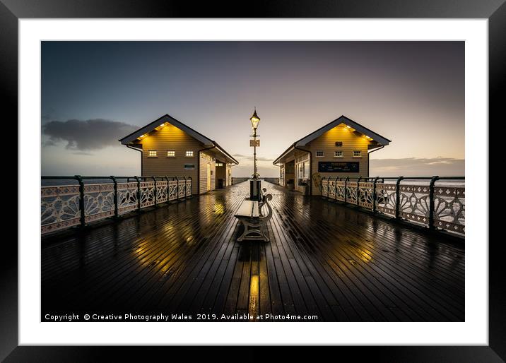 Penarth Pier at Dawn Framed Mounted Print by Creative Photography Wales