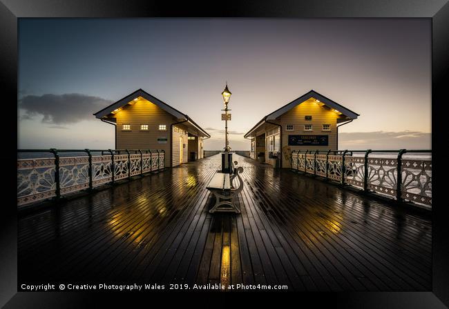 Penarth Pier at Dawn Framed Print by Creative Photography Wales