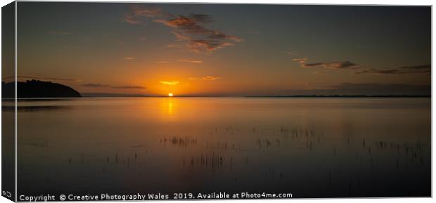 Laugharne Estuary at Dawn Canvas Print by Creative Photography Wales