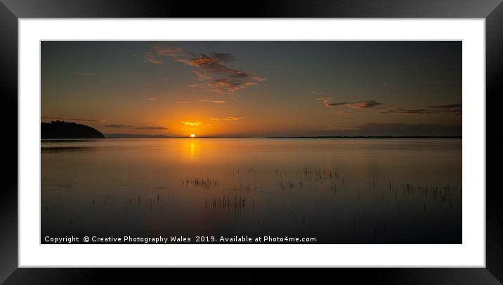 Laugharne Estuary at Dawn Framed Mounted Print by Creative Photography Wales