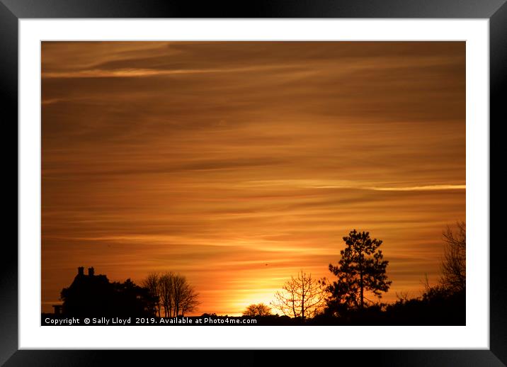 Blakeney Silhouette Sunset Framed Mounted Print by Sally Lloyd