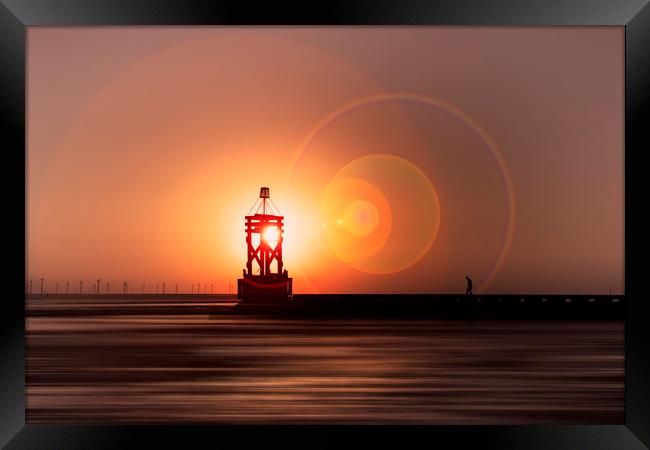 WALK INTO THE SUN Framed Print by Kevin Elias