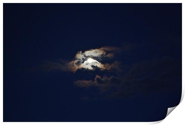 Light Of A Silvery Moon Print by Irina Walker