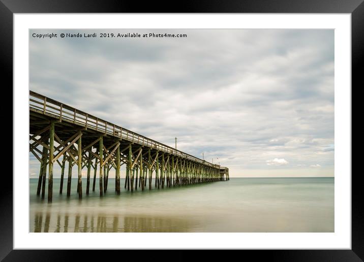 Pawleys Island Pier II Framed Mounted Print by DiFigiano Photography