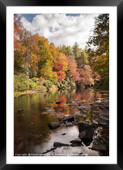 Linville River Framed Mounted Print by DiFigiano Photography