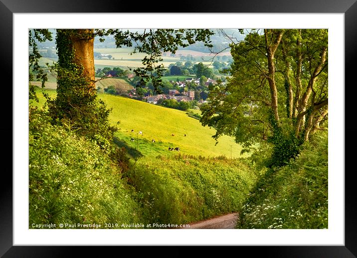 A Devon Country Lane in Spring Framed Mounted Print by Paul F Prestidge