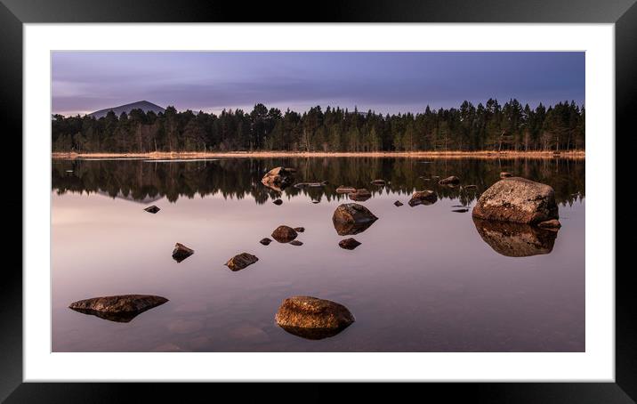 First light over Loch Morlich, Scotland Framed Mounted Print by George Robertson