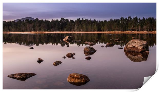 First light over Loch Morlich, Scotland Print by George Robertson