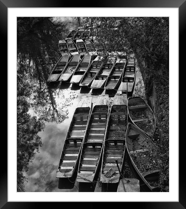 Oxford Punts Framed Mounted Print by Keith Small