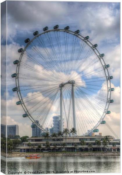 Singapore Ferris Wheel Canvas Print by David Pyatt