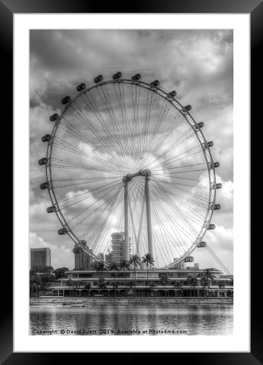 Singapore Ferris Wheel Framed Mounted Print by David Pyatt