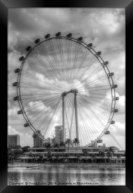 Singapore Ferris Wheel Framed Print by David Pyatt