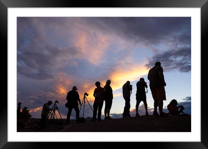 Shooting Sunset Framed Mounted Print by LensLight Traveler