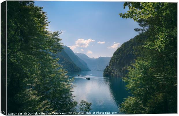 Konigsee lake in the German Alps in summer Canvas Print by Daniela Simona Temneanu