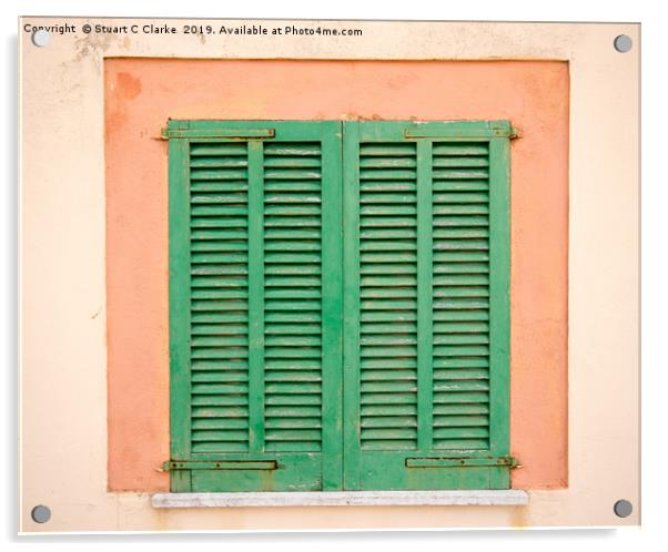 Windows shutters Acrylic by Stuart C Clarke
