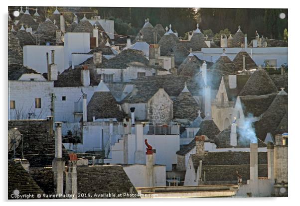 View over the famous "Trulli" of Alberobello Acrylic by Lensw0rld 