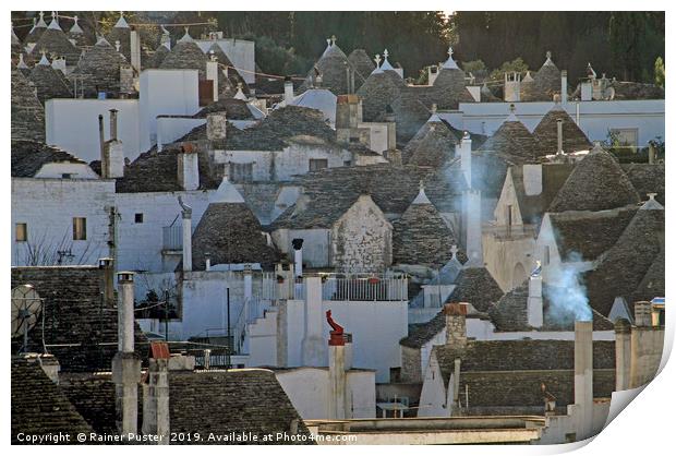 View over the famous "Trulli" of Alberobello Print by Lensw0rld 