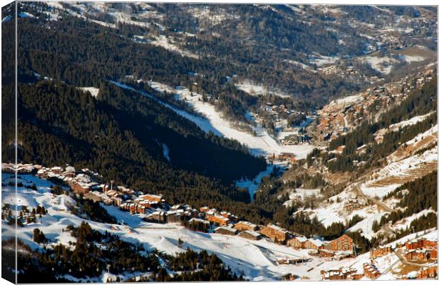 Meribel Mottaret 3 Valleys French Alps France Canvas Print by Andy Evans Photos