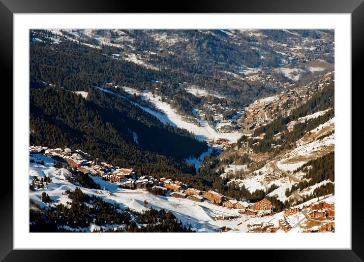 Meribel Mottaret 3 Valleys French Alps France Framed Mounted Print by Andy Evans Photos
