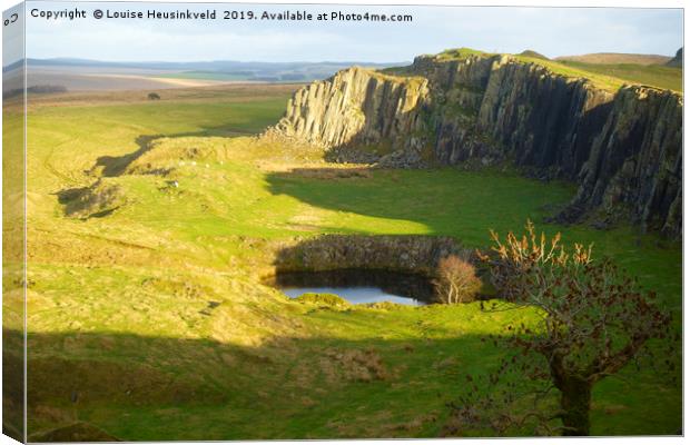 Walltown Crags, Hadrian's Wall, Northumberland Canvas Print by Louise Heusinkveld