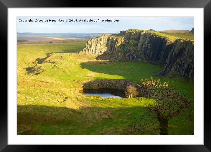 Walltown Crags, Hadrian's Wall, Northumberland Framed Mounted Print by Louise Heusinkveld