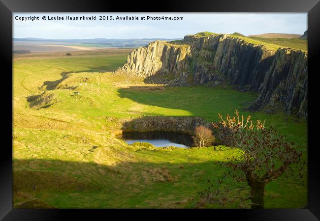 Walltown Crags, Hadrian's Wall, Northumberland Framed Print by Louise Heusinkveld