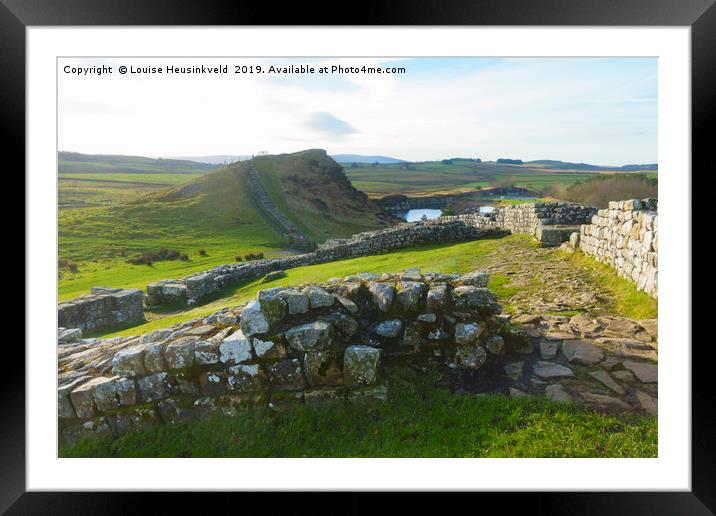 Milecastle 42, Cawfield, Hadrian's Wall, Northumbe Framed Mounted Print by Louise Heusinkveld