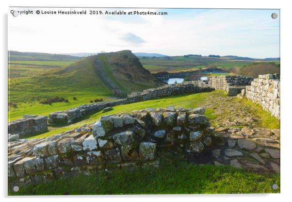 Milecastle 42, Cawfield, Hadrian's Wall, Northumbe Acrylic by Louise Heusinkveld