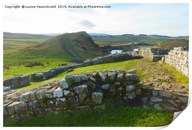 Milecastle 42, Cawfield, Hadrian's Wall, Northumbe Print by Louise Heusinkveld