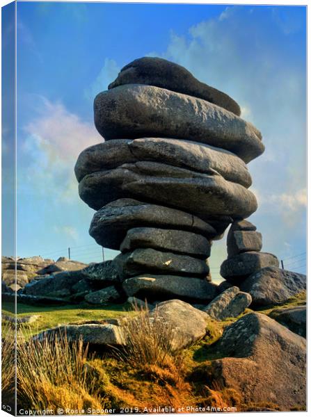 The Cheesewring Stowes Hill on Bodmin Moor Canvas Print by Rosie Spooner