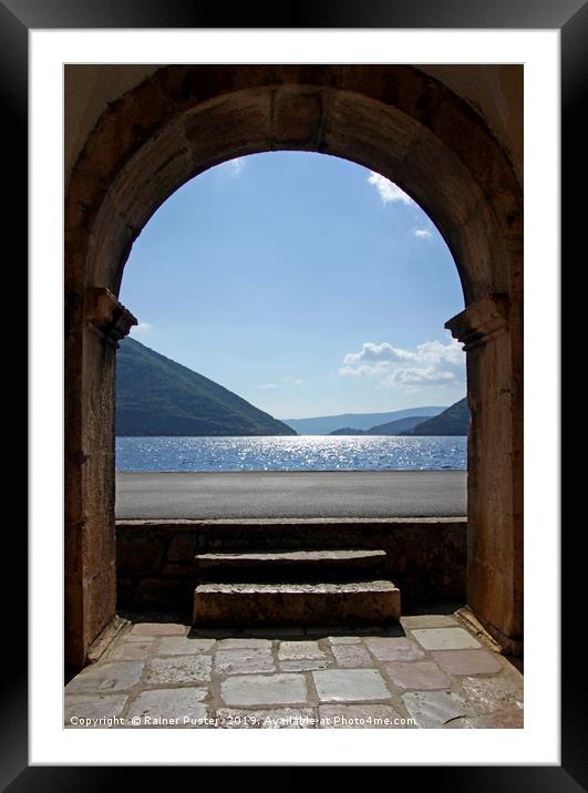 Beautiful view on the Bay of Kotor, Montenegro Framed Mounted Print by Lensw0rld 