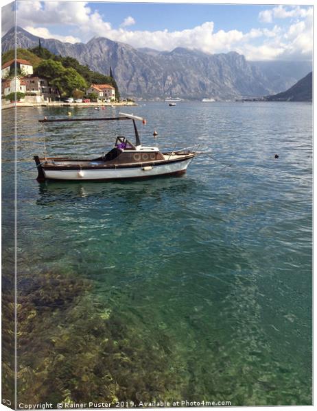 Beautiful view from Perast over the Bay of Kotor Canvas Print by Lensw0rld 