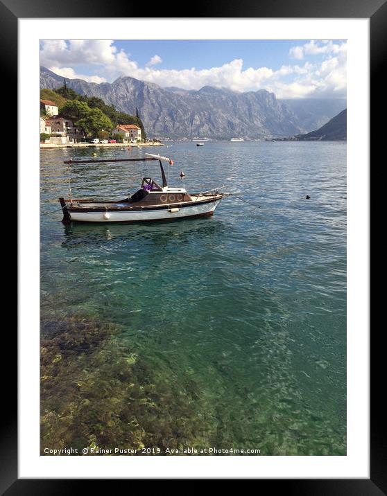 Beautiful view from Perast over the Bay of Kotor Framed Mounted Print by Lensw0rld 