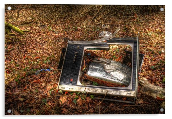 Death of a TV Acrylic by Steven Shea